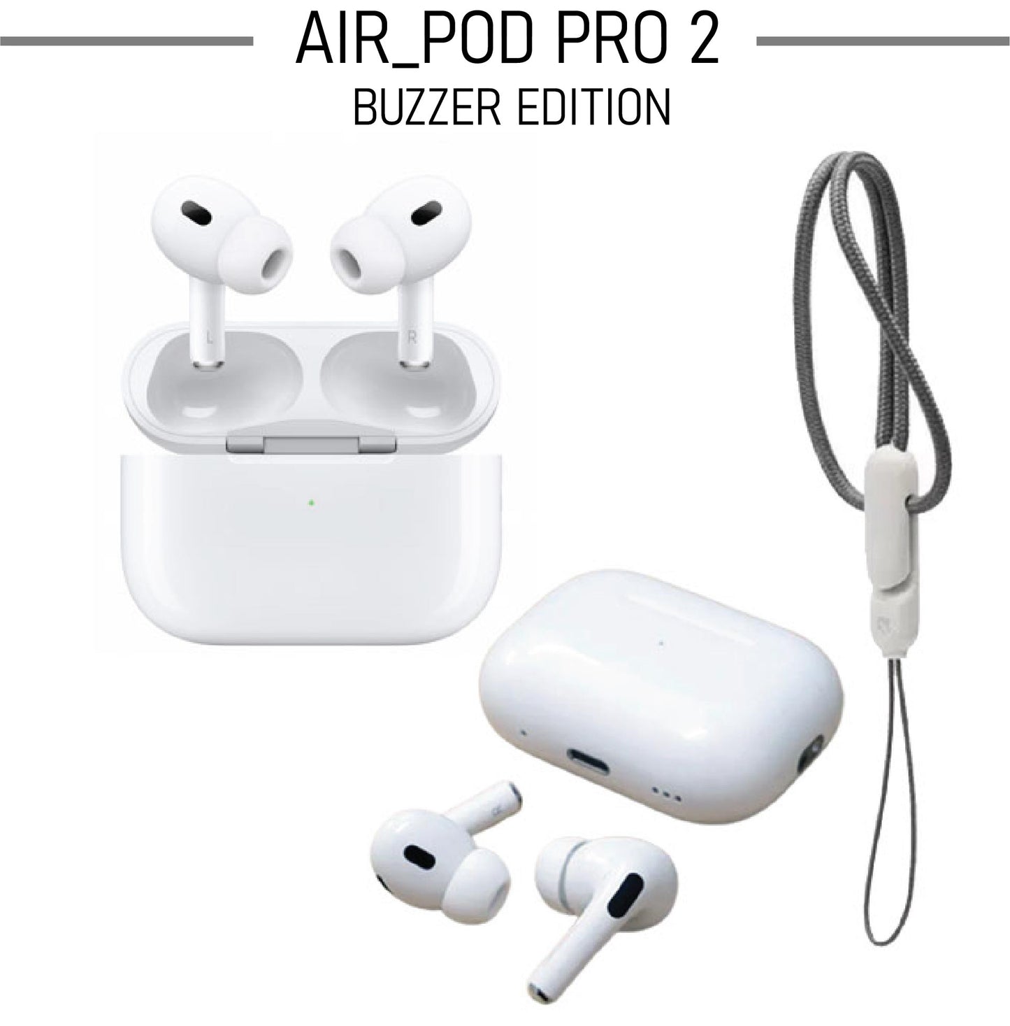 Airpods Pro 2nd Generation | Wireless Earbuds Type C | Buzzer And Volume Control