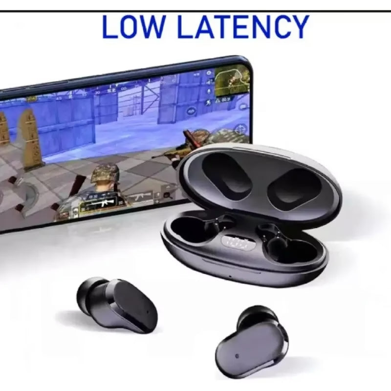 TWS T18 Stylish Wireless Earbuds High Sound Quality Earphones Low Latency LED Charging Display Gaming Earbuds