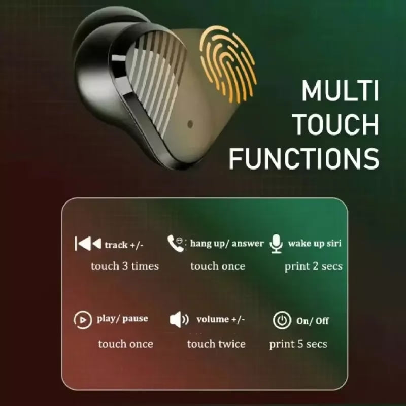 TWS T18 Stylish Wireless Earbuds High Sound Quality Earphones Low Latency LED Charging Display Gaming Earbuds