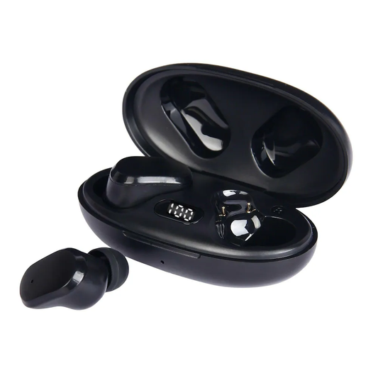 TWS T18 Stylish Wireless Earbuds High Sound Quality Earphones Low Latency LED Charging Display Gaming Earbuds